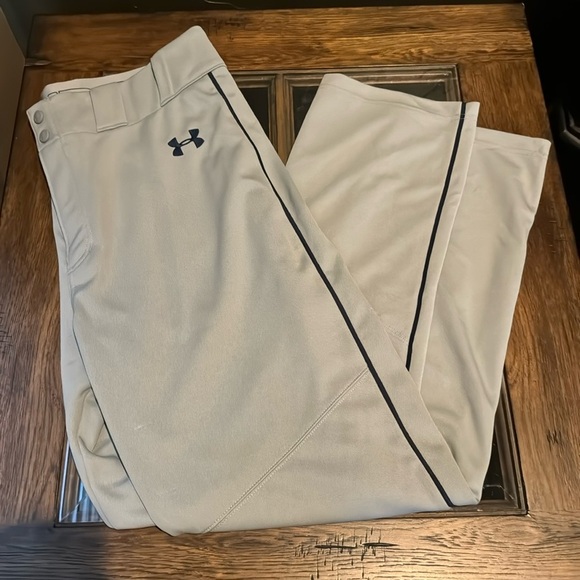 Under Armor Grey Wide Leg Baseball Pants. Men’s XL. - Picture 1 of 3